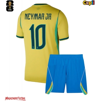 Brazilia Neymar Jr #10 Echipament de Fotbal Replică Mondial 2026 Copii Acasa (+ Șorturi)